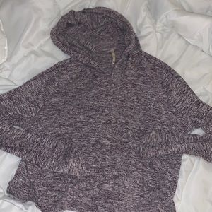 semi cropped sleep/active hoodie thin material